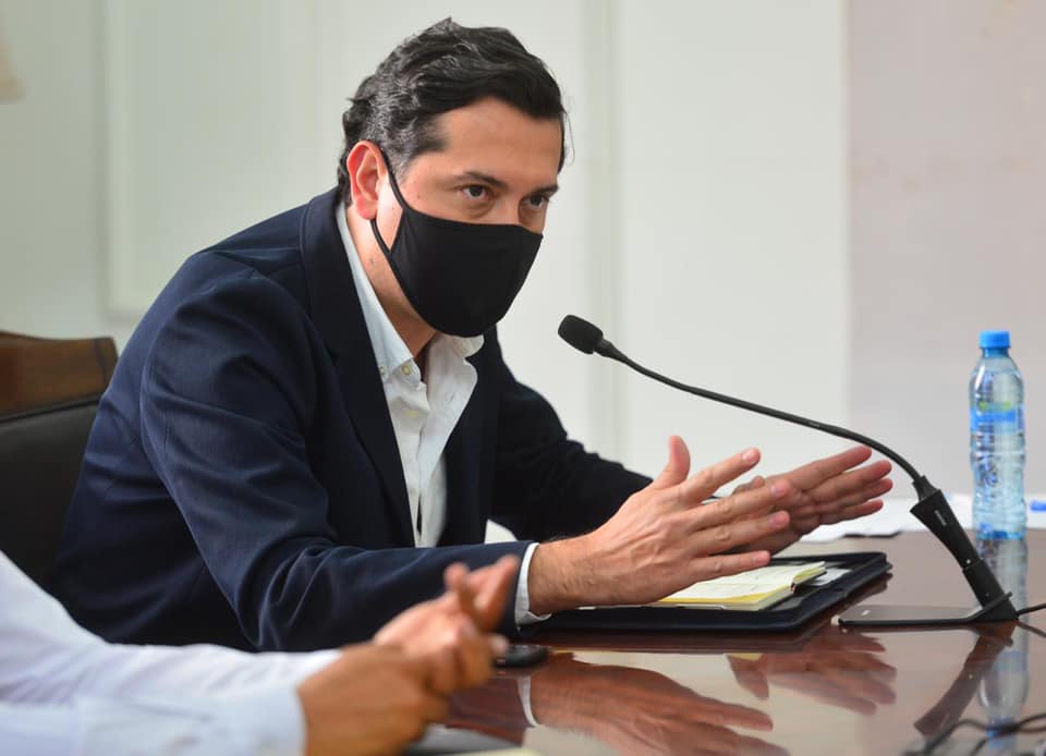 Reunión del Comité de Seguridad en Salud, presidido por el gobernador José Rosas Aispuro Torres, con la participación de alcaldes