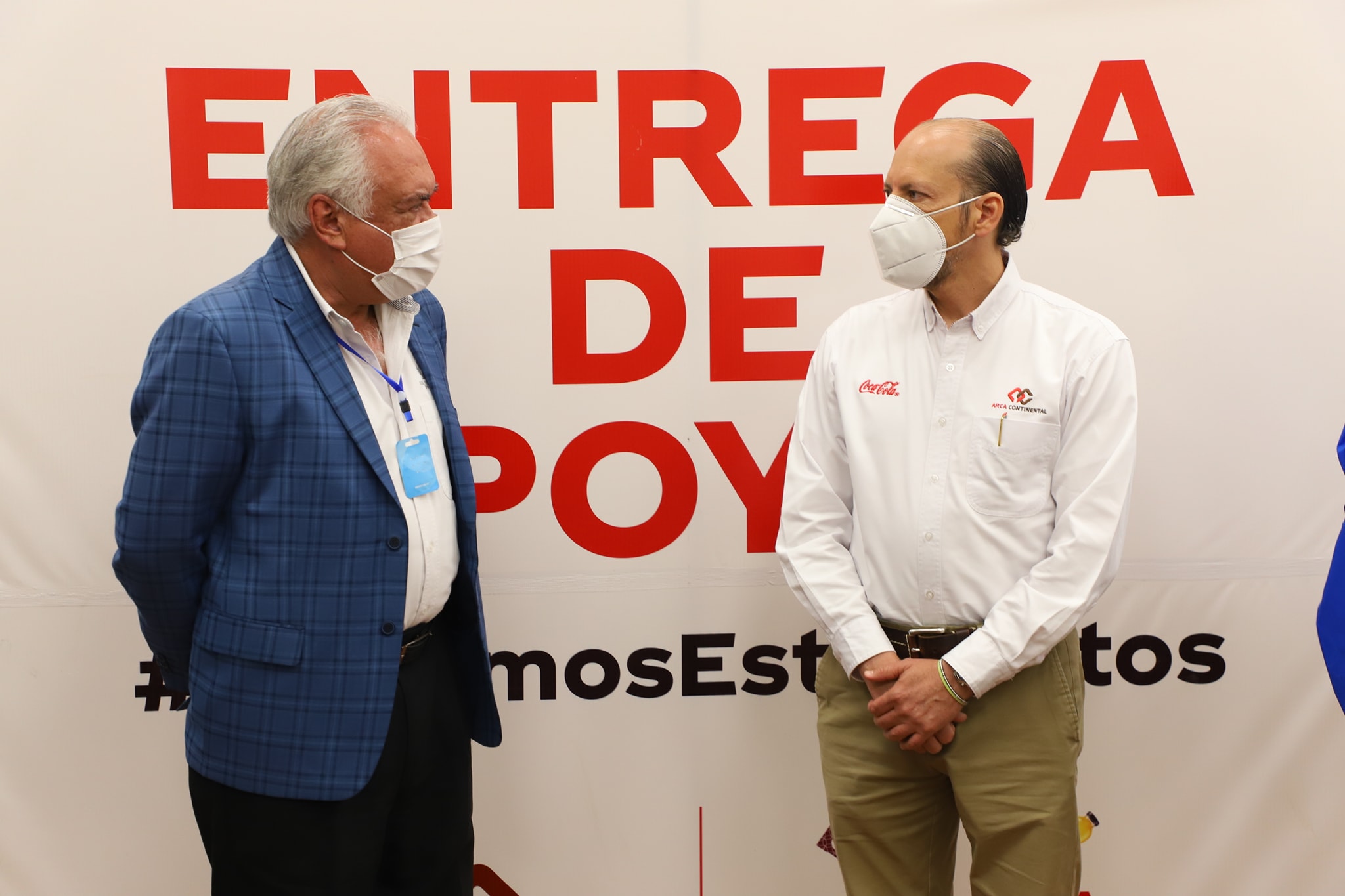 Entrega de insumos, por parte de Coca Cola, Durango