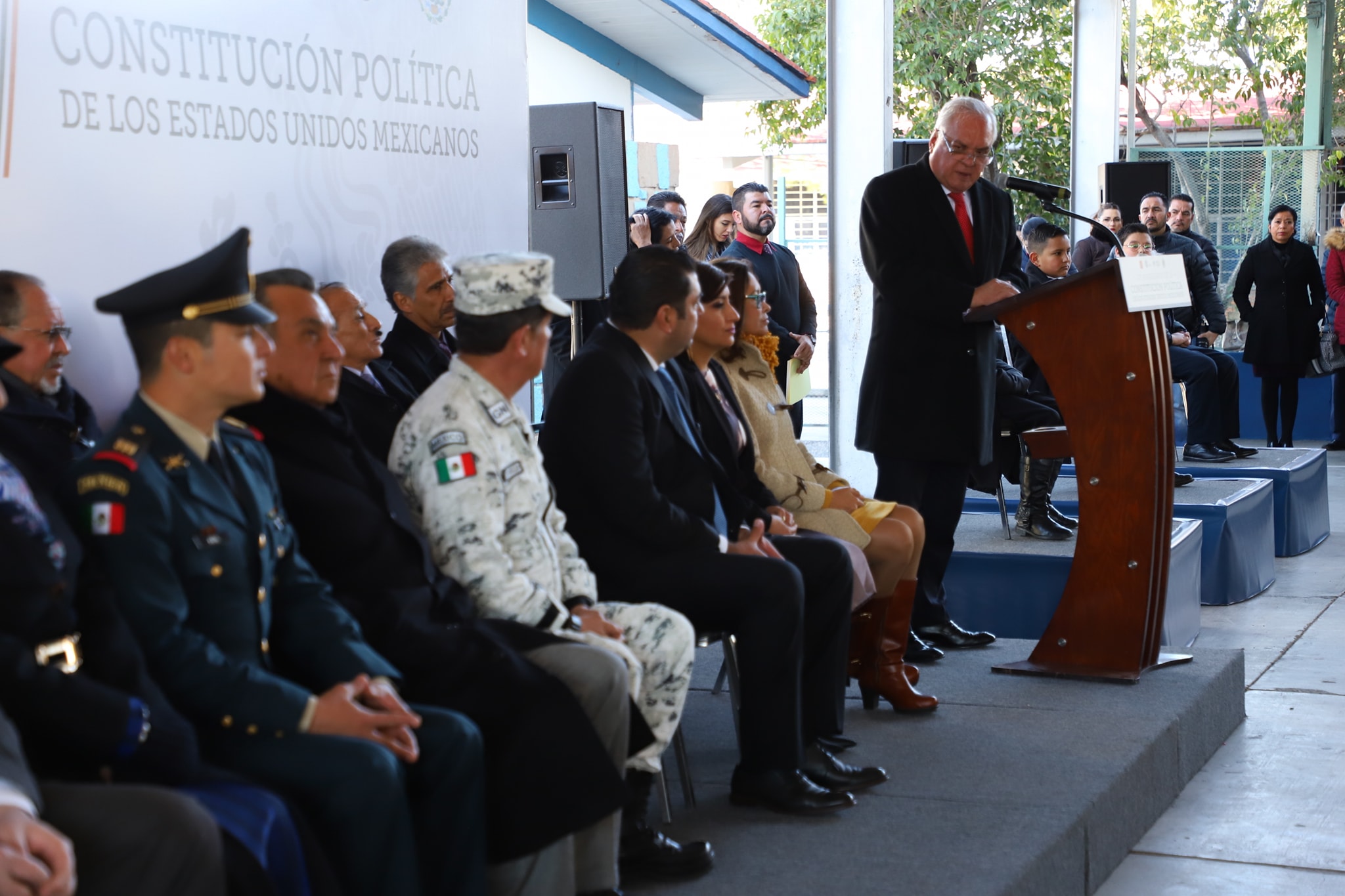 Secretario General de Gobierno Arq. Adrián Alanís Quiñones, encabeza el 103 aniversario de la promulgación de nuestra Carta Magna.