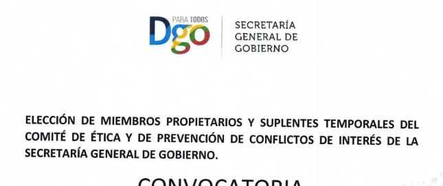 Elección de Miembros Propietarios y Suplentes Temporales del Comité de Ética y de Prevención de Conflictos de  Interés