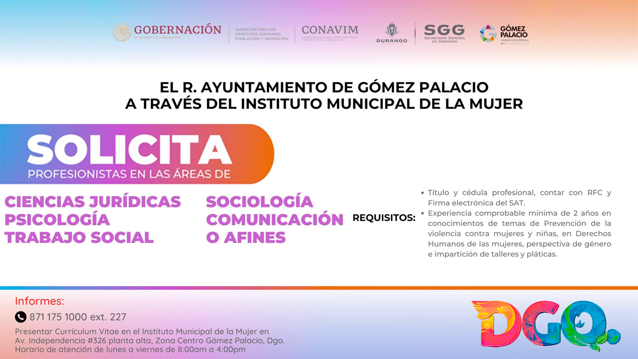 Se solicitan profesionistas