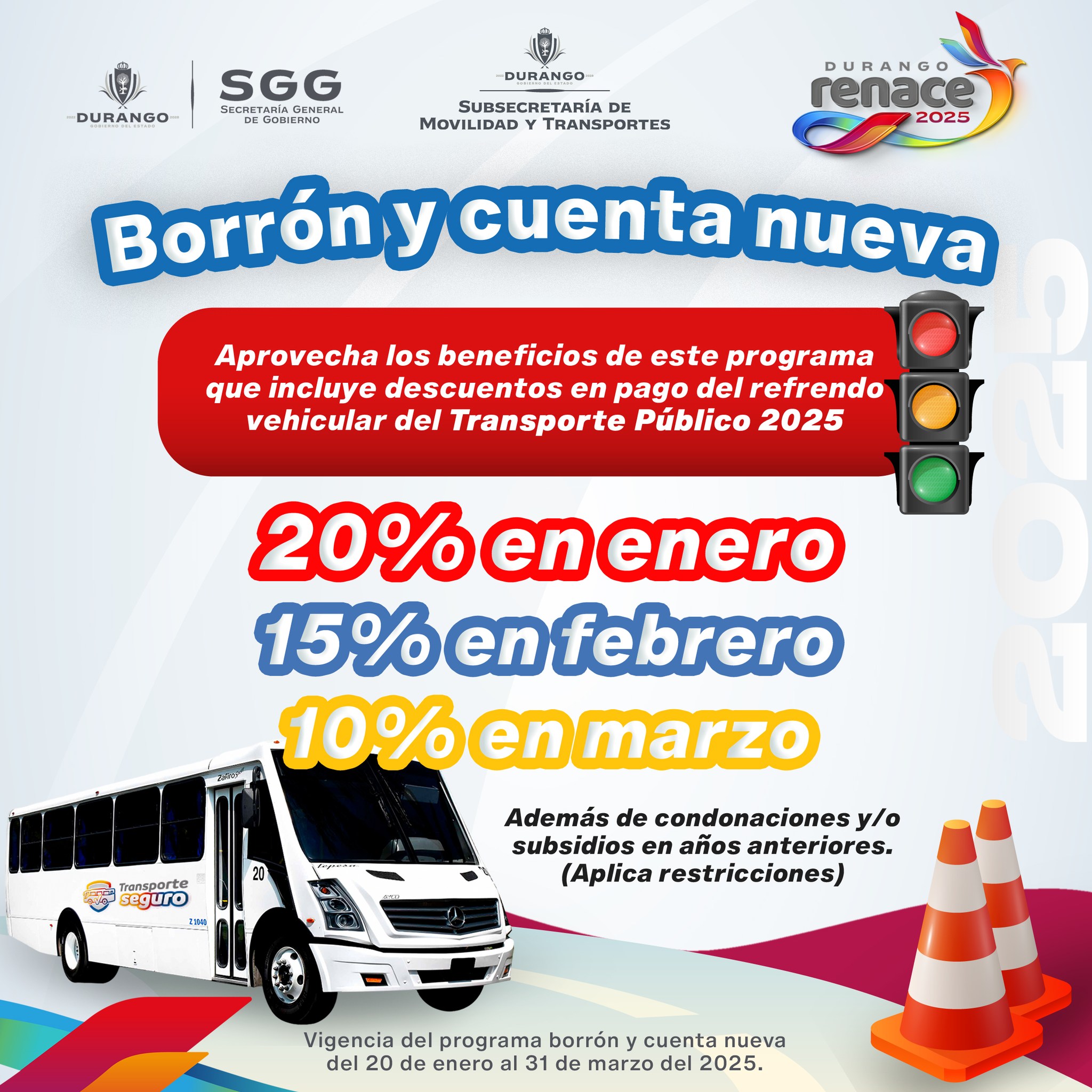 “BORRÓN Y CUENTA NUEVA” PARA EL TRANSPORTE PÚBLICO